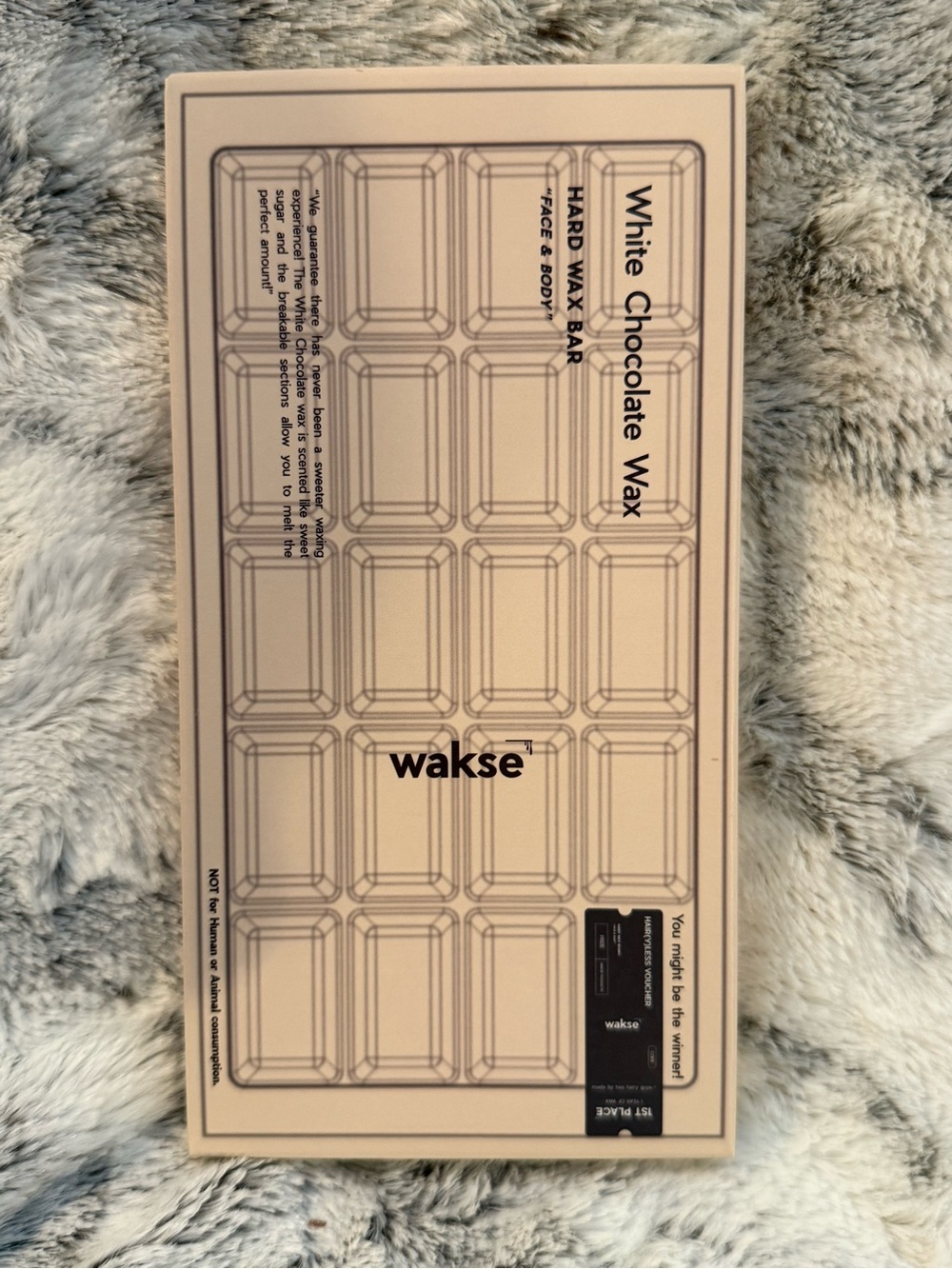 Wakse White Chocolate Hard Wax Bar - Cream Hair Removal Wax